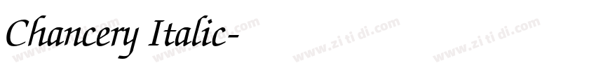 Chancery Italic字体转换